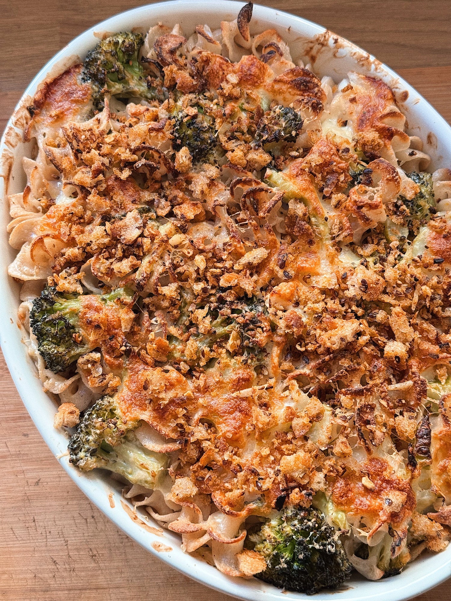 Broccoli and lemon pasta bake with pangrattato