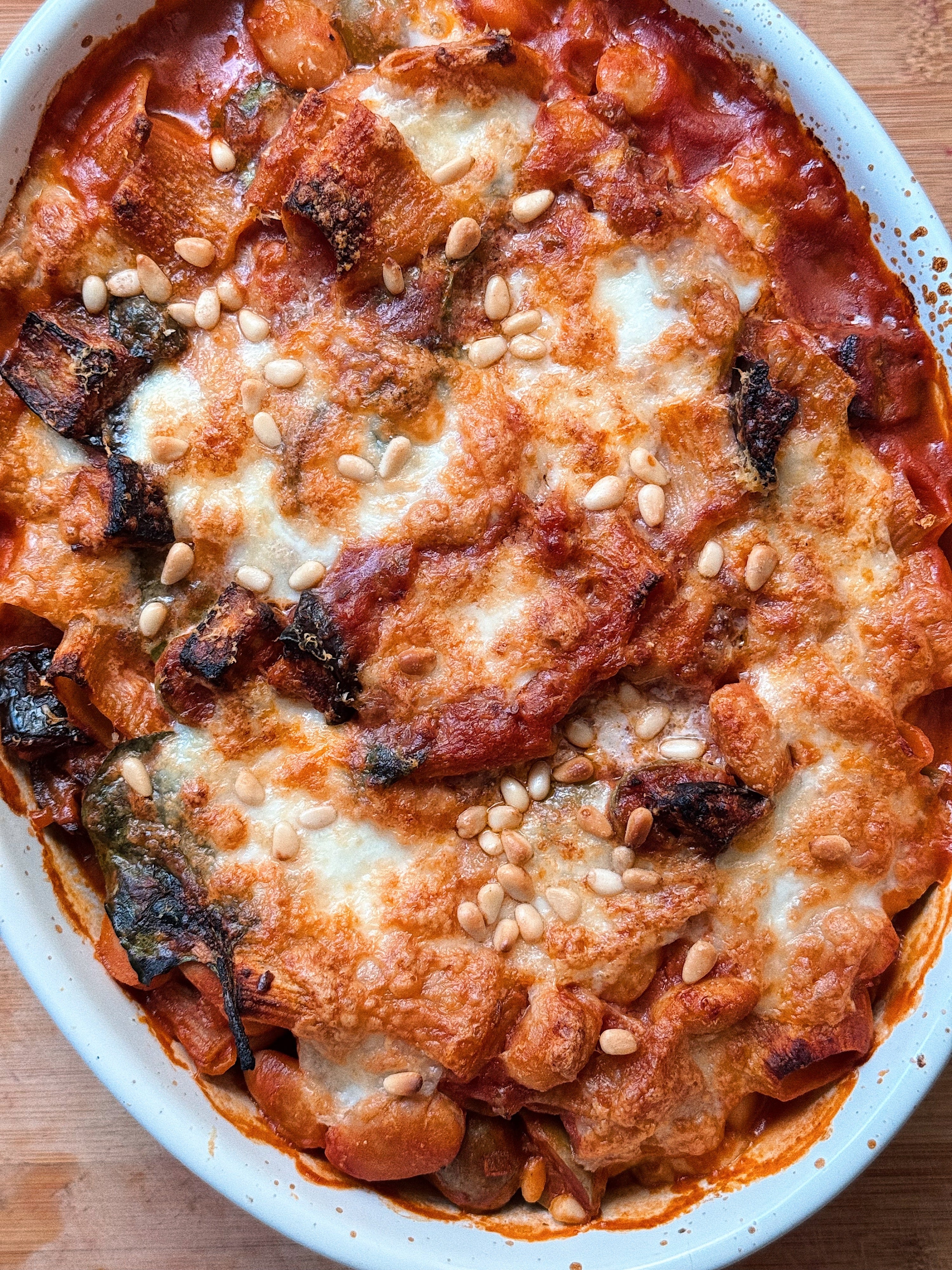 Caponata pasta bake