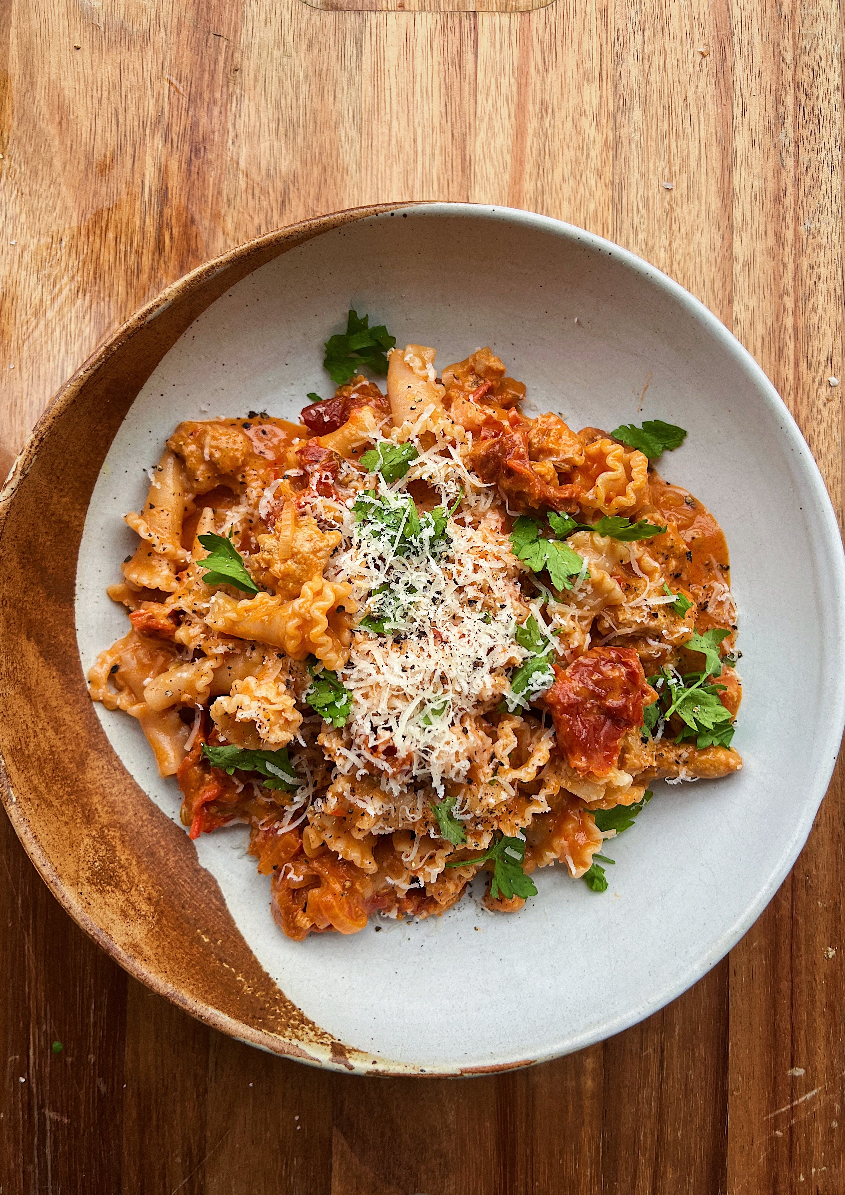 Georgia Hughes' Chilli, Sausage & Fennel Ragu with Gigli