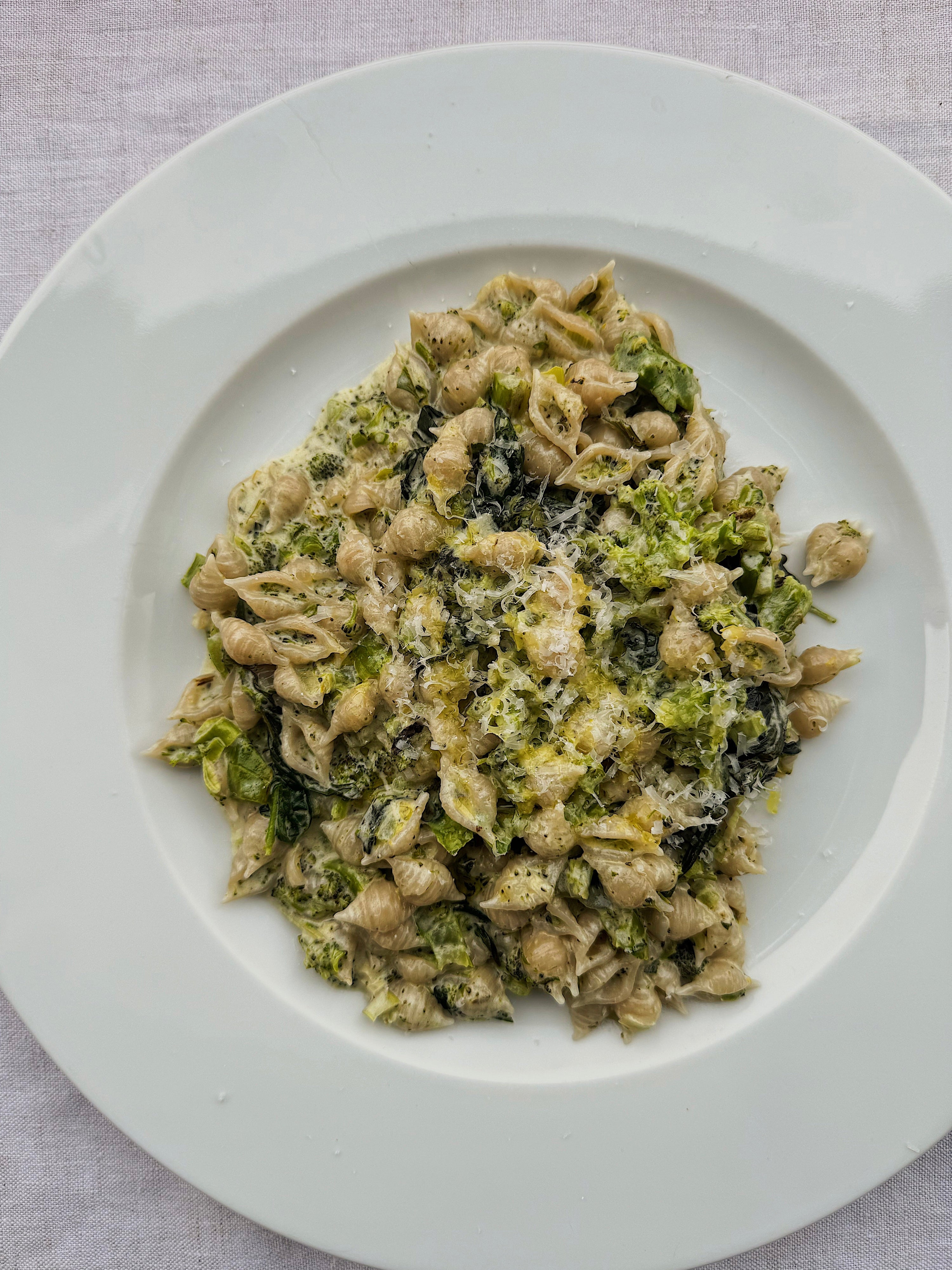 Purple Sprouting Brocolli and Basil Conchigliette