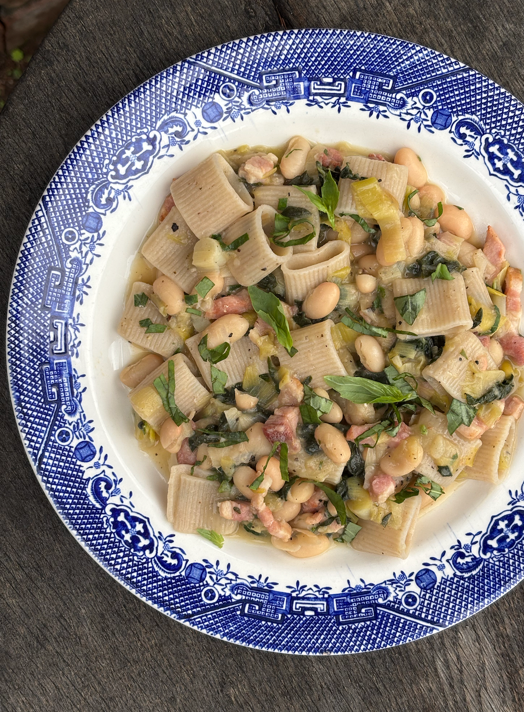 Cannellini Bean, Bacon and Cavolo Nero Rigatoni