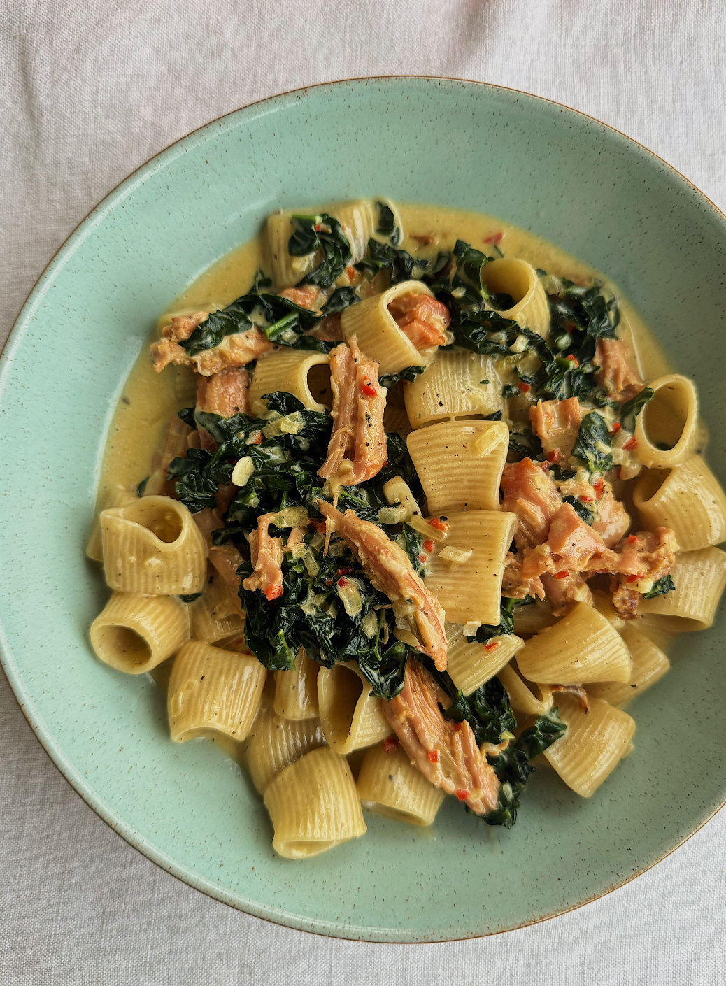 Ham Hock, Cavolo Nero and Chilli Rigatoni