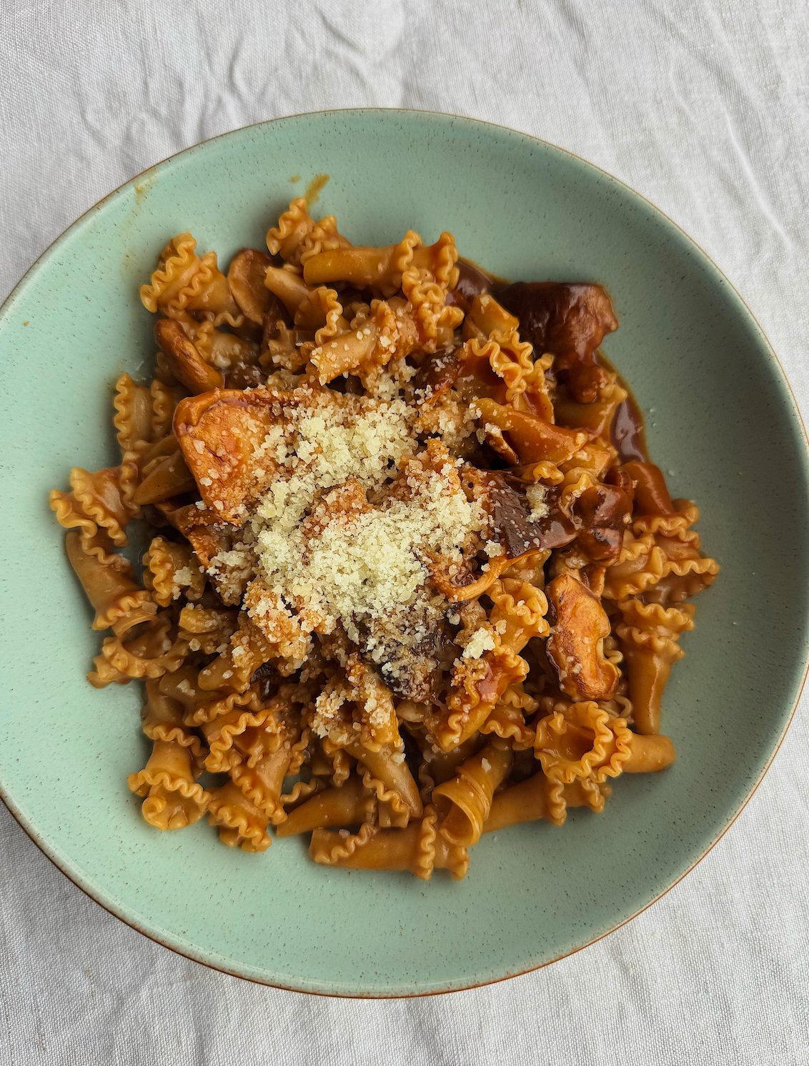 Pulled Oyster Mushroom Gigli Ragu