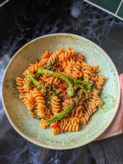 Broccoli and fusilli pasta